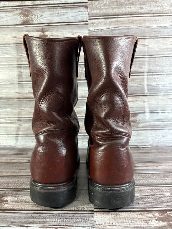Red Wing Pecos 1132 Supersole Leather Motorcycle Boots Sz 8.5 D color burgundy main image 8